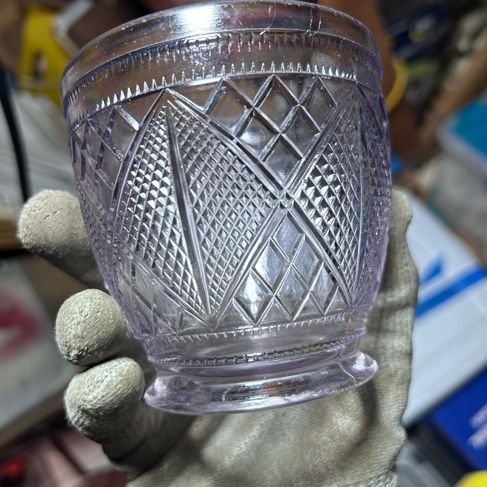 Antique purple candy  holder